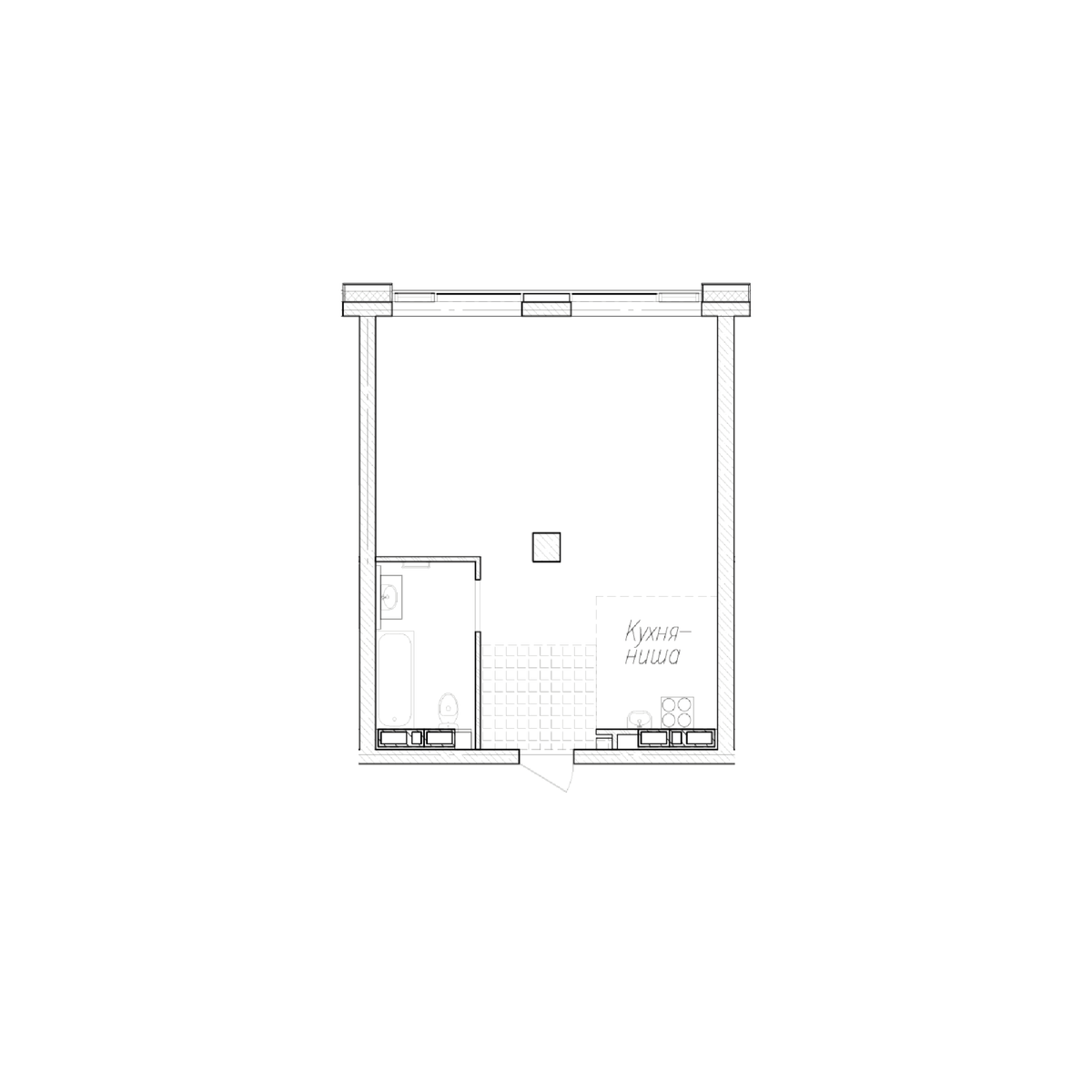 1-комнатная, 45.2 м², № 17 в Сады Маковского