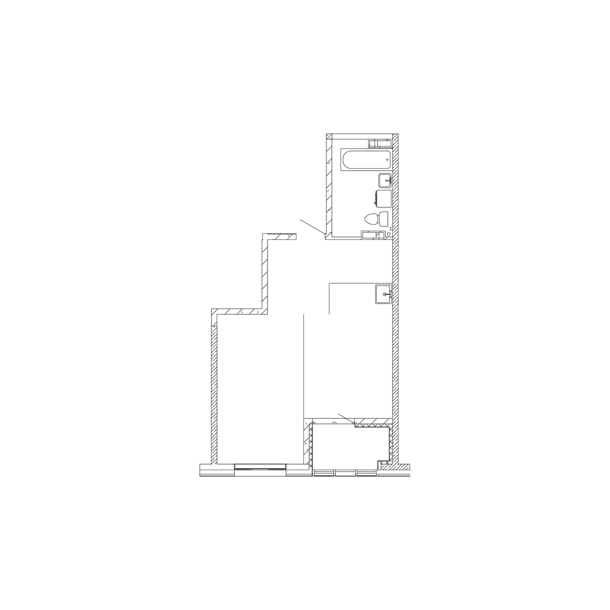 1-комнатная, 44.7 м², № 106 в Посейдония