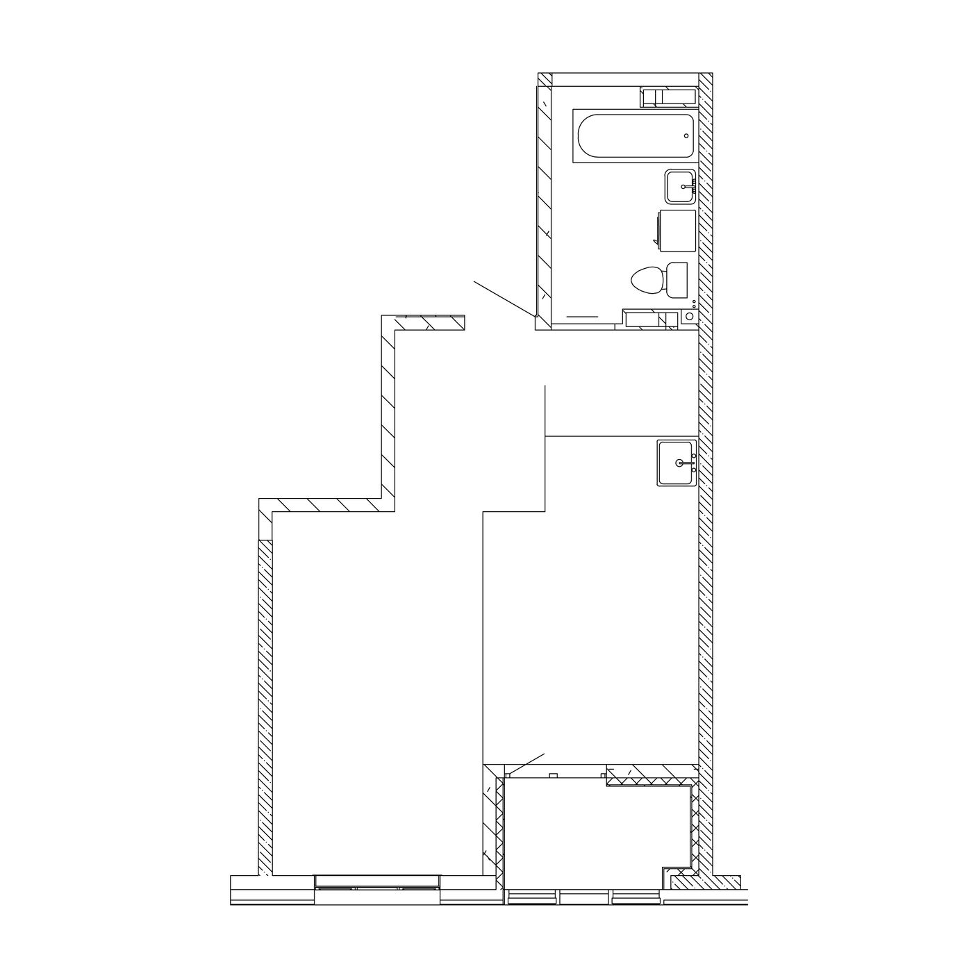 1-комнатная, 44.8 м², № 26 в Посейдония