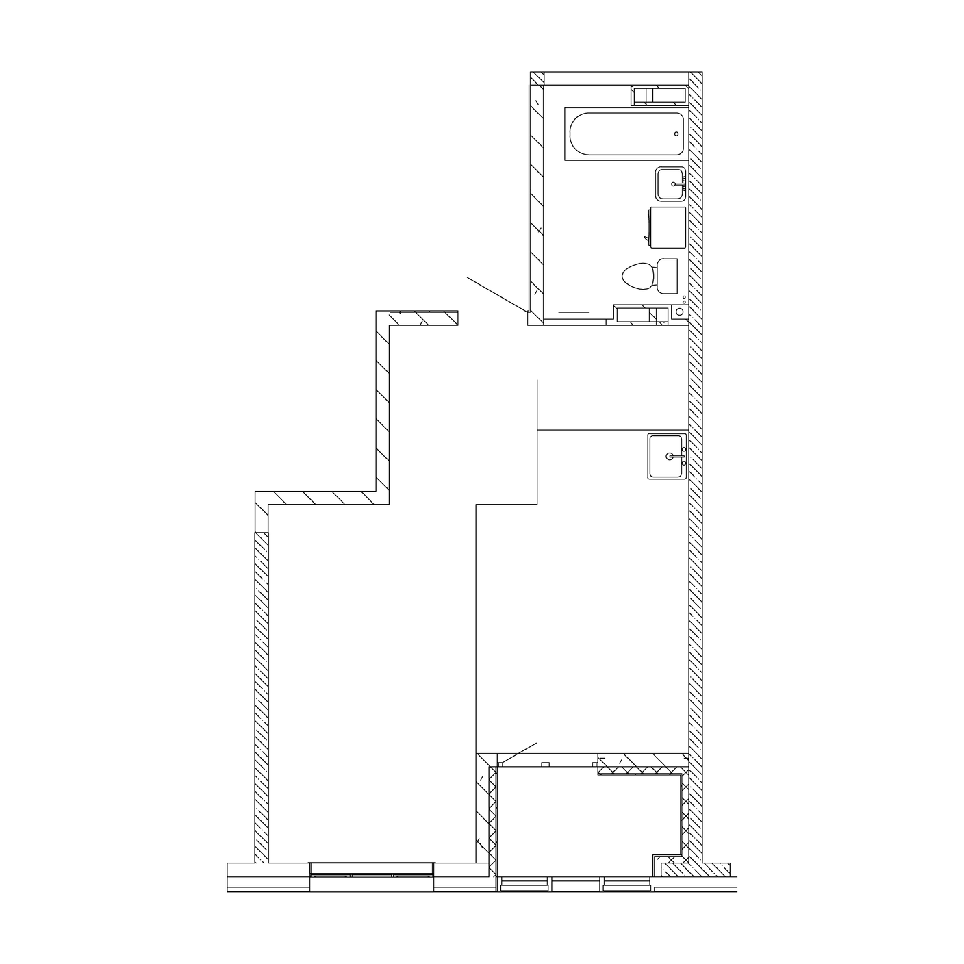 1-комнатная, 44.8 м², № 66 в Посейдония