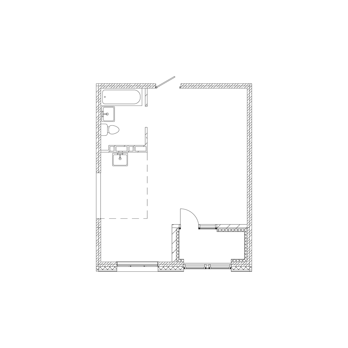1-комнатная, 42.5 м², № 27 в Посейдония