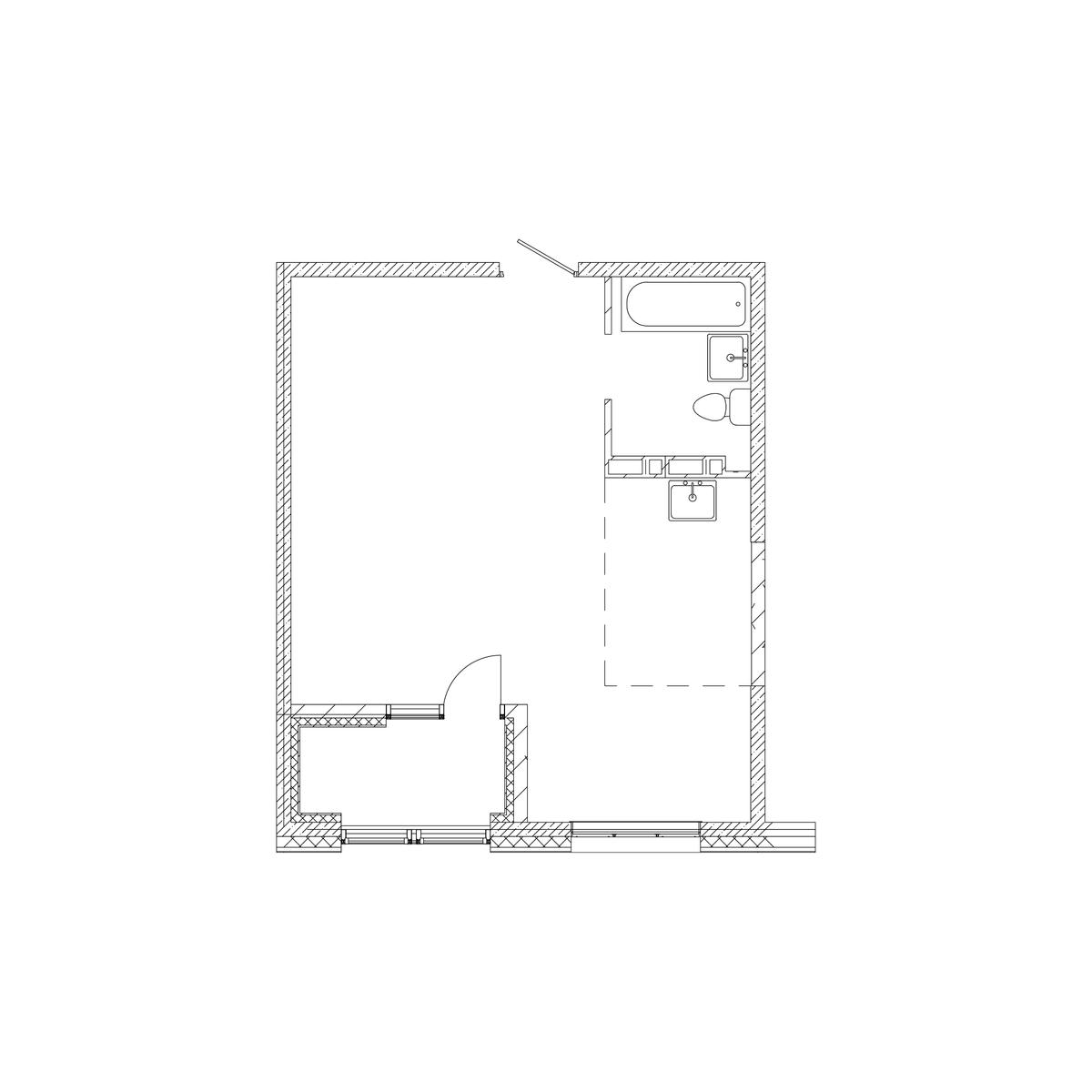 1-комнатная, 42.6 м², № 89 в Посейдония