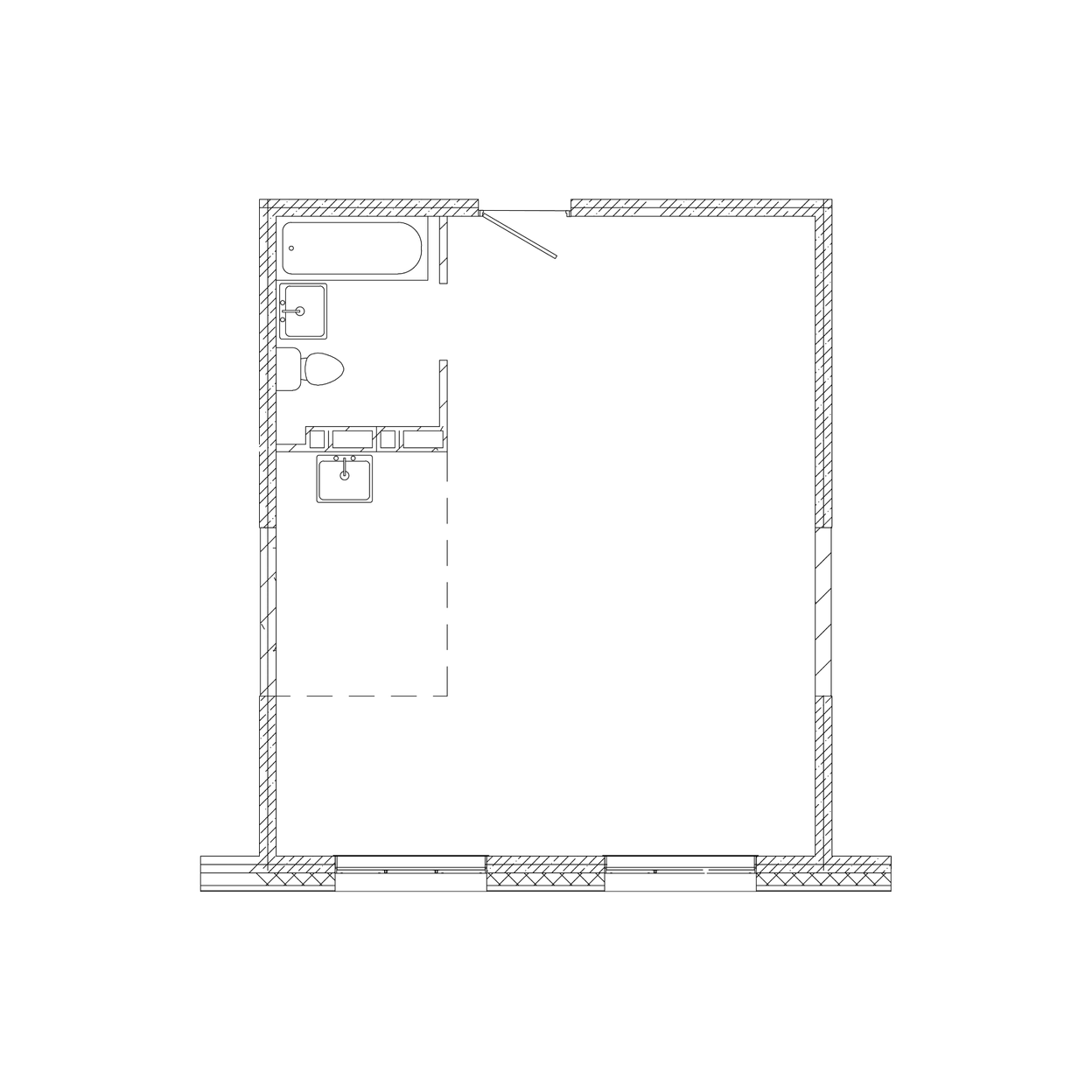 1-комнатная, 48 м², № 3 в Посейдония