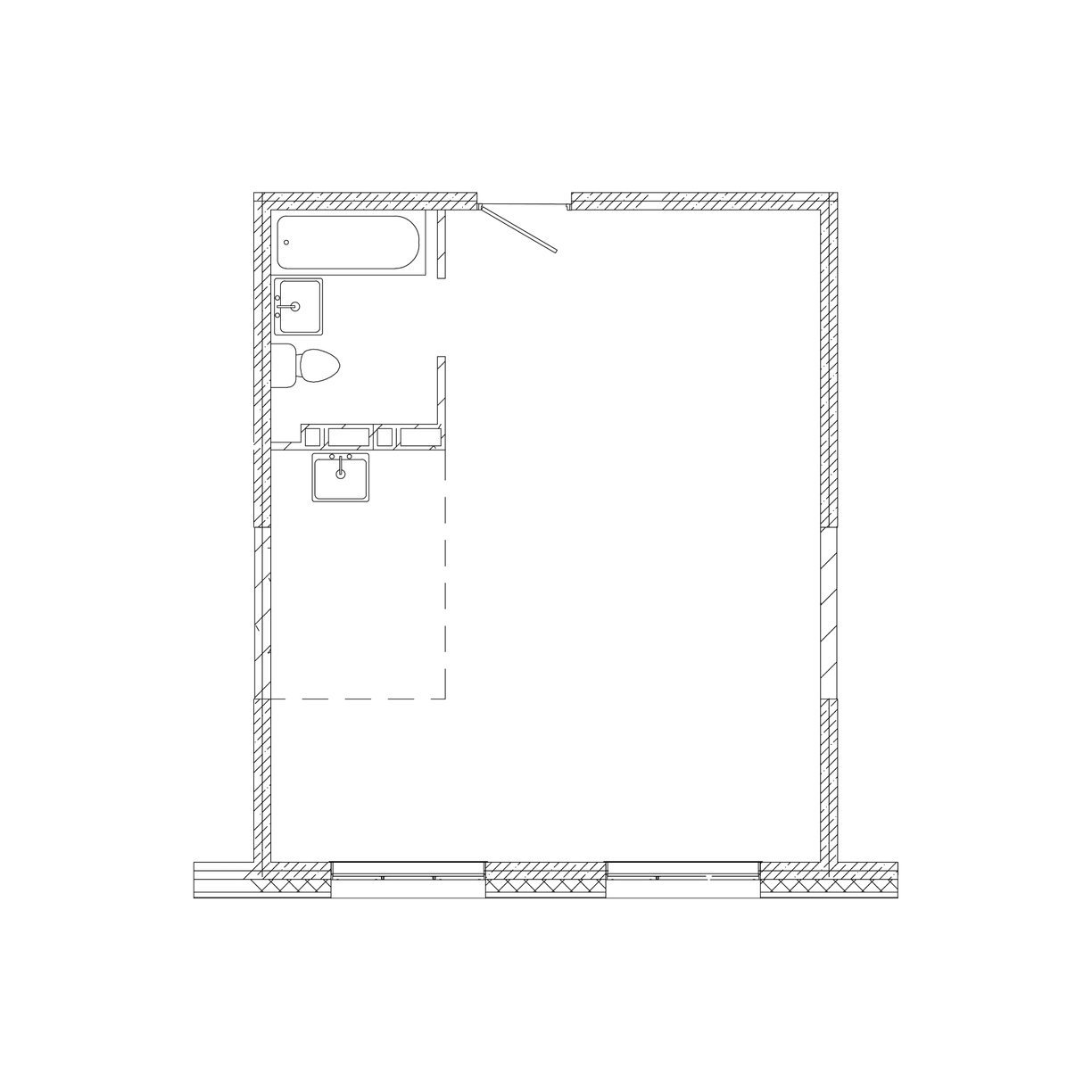1-комнатная, 47.8 м², № 3 в Посейдония