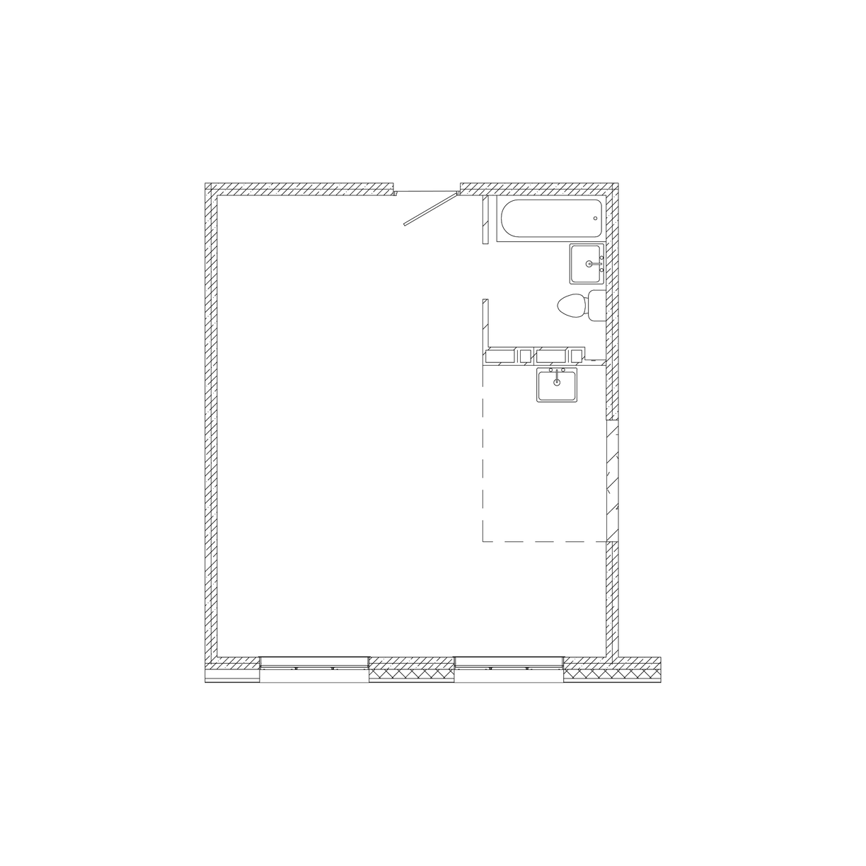 1-комнатная, 47.9 м², № 4 в Посейдония