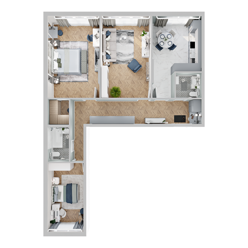 4-комнатная, 119.3 м², № 173 в Четыре Горизонта