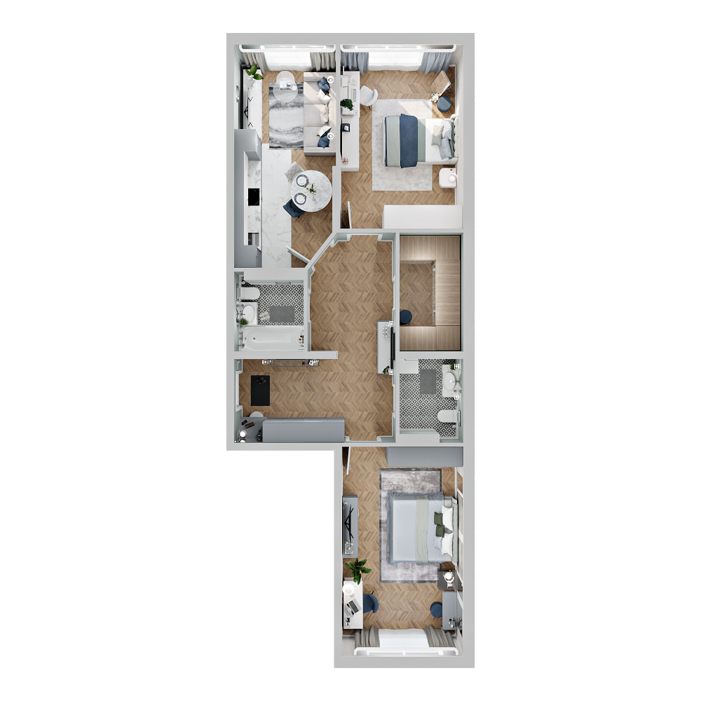 3-комнатная, 82.4 м², № 165 в Четыре Горизонта