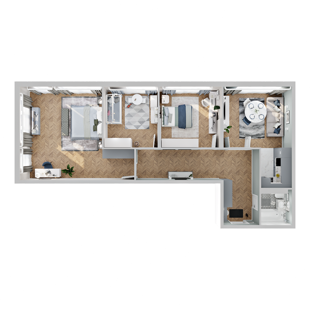4-комнатная, 100.8 м², № 168 в Четыре Горизонта