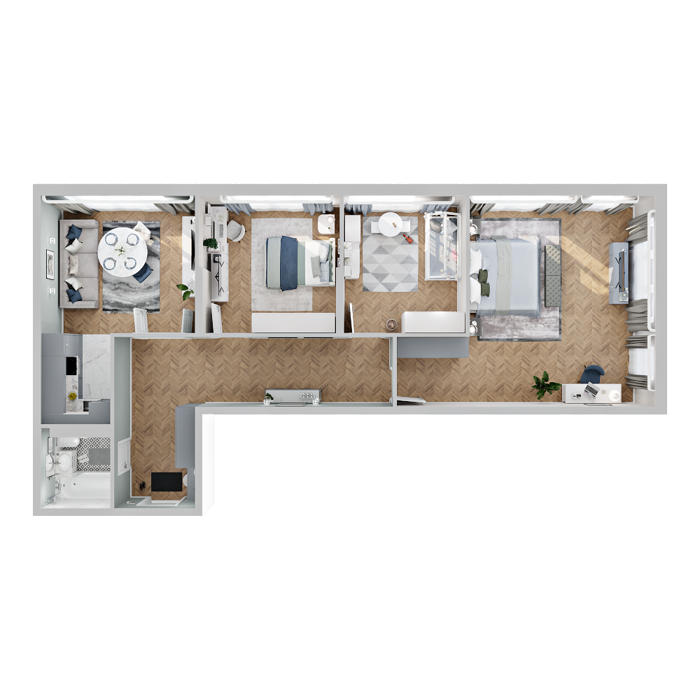 4-комнатная, 100.8 м², № 193 в Четыре Горизонта
