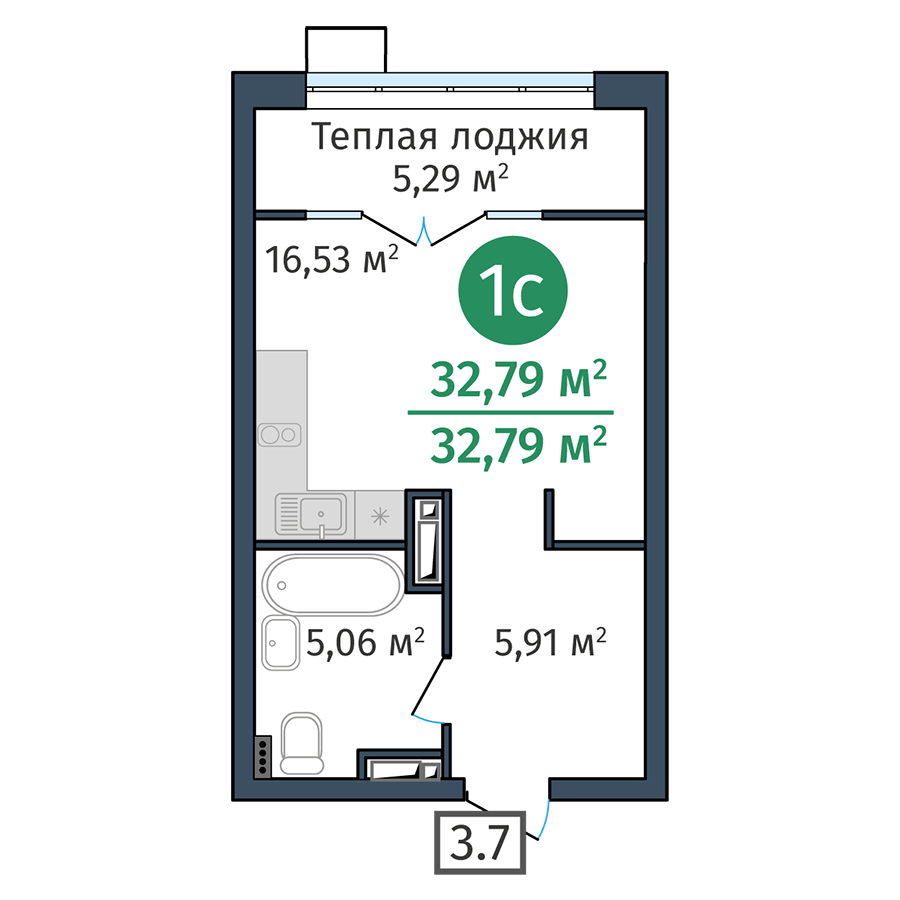 Планировка Студия