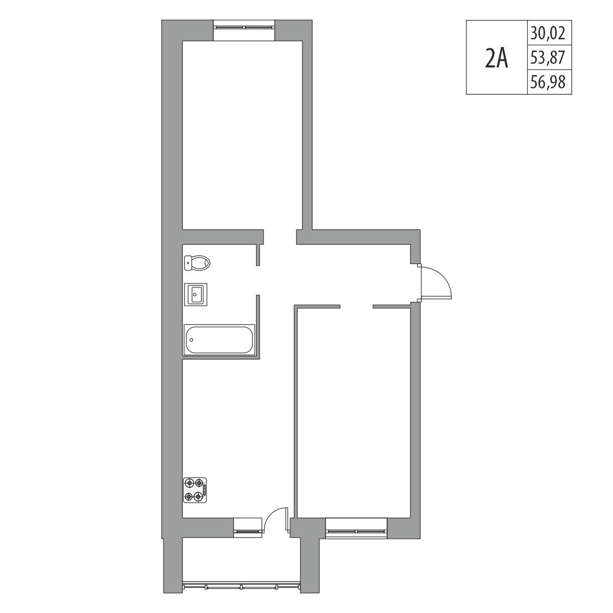Планировка 2-комн. 3