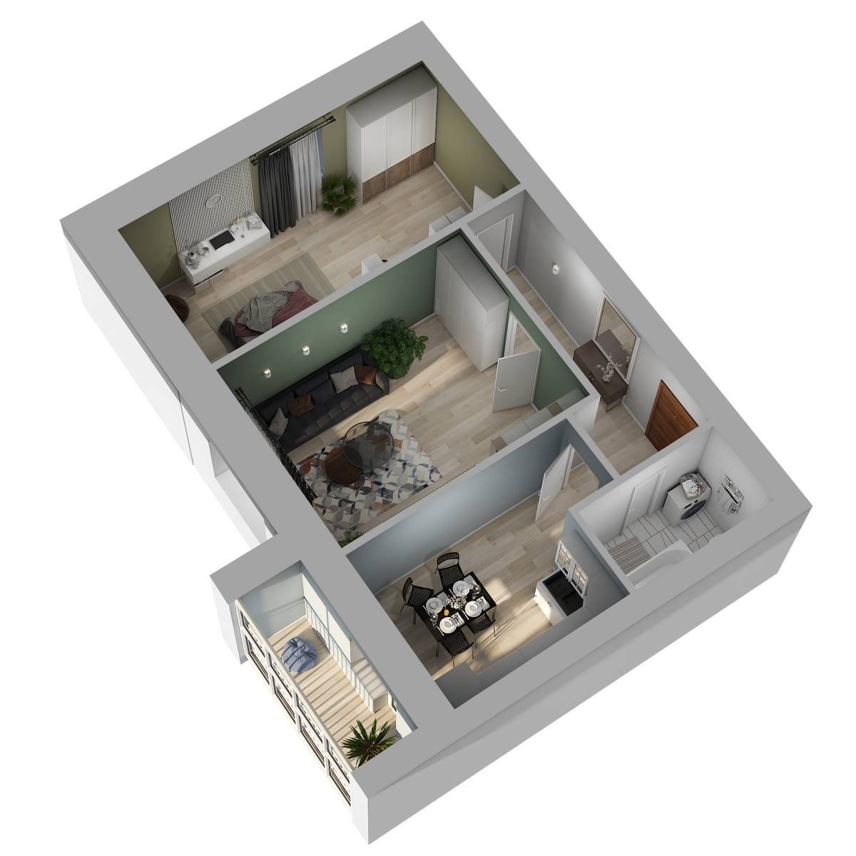 Планировка 2-комн. 7