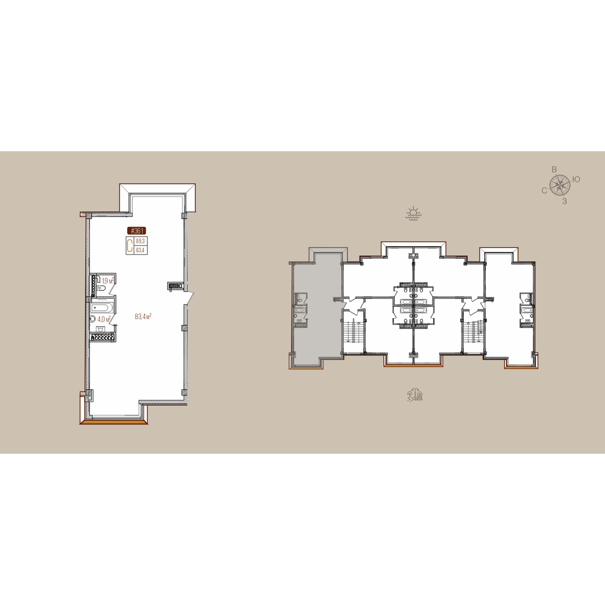 Студия, 89.3 м² · Уютный