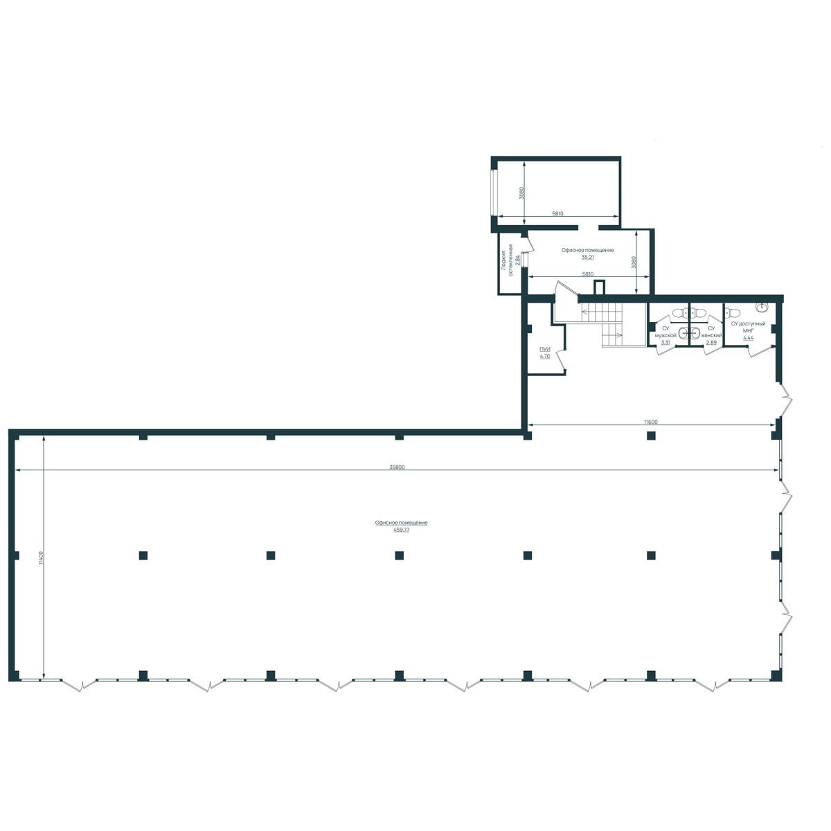 Коммерческое помещение 513,16м²