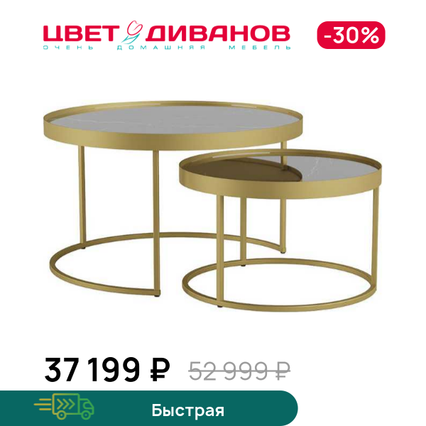 

Комплект журнальных столов Dzhyan, Металл золото/неро, Dzhyan