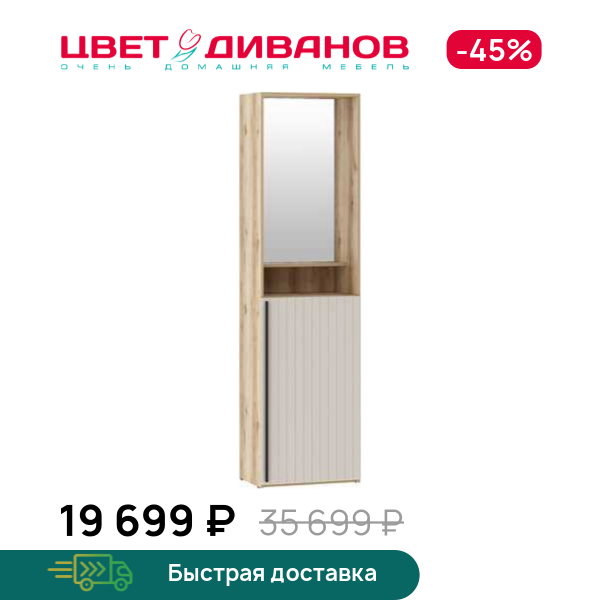 

Шкаф-пенал Infinity 60х40 глухой, Дуб делано / сантьяго, Infinity 60х40 глухой