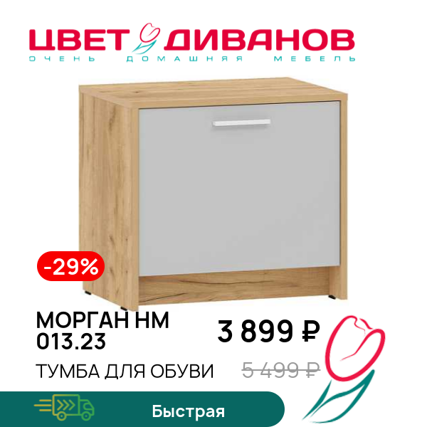 

Тумба для обуви Морган НМ 013.23, Дуб крафт золотой/серый камень, Морган НМ 013.23