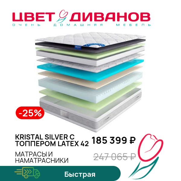 

Матрас Kristal Silver с топпером Latex 42, Kristal Silver с топпером Latex 42 140 x 200