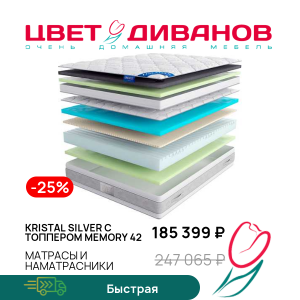 

Матрас Kristal Silver с топпером Memory 42, Kristal Silver с топпером Memory 42 140 x 200