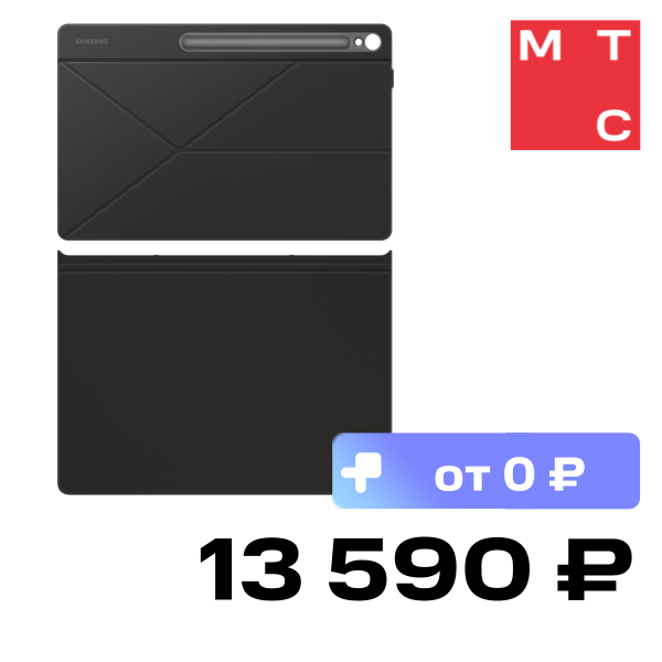 

Чехол-обложка Samsung, Smart Book Cover для Galaxy Tab S10 FE+ Чёрный