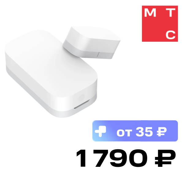 

Датчик открытия Aqara, для дверей и окон Т1 Белый (DW-S03D)