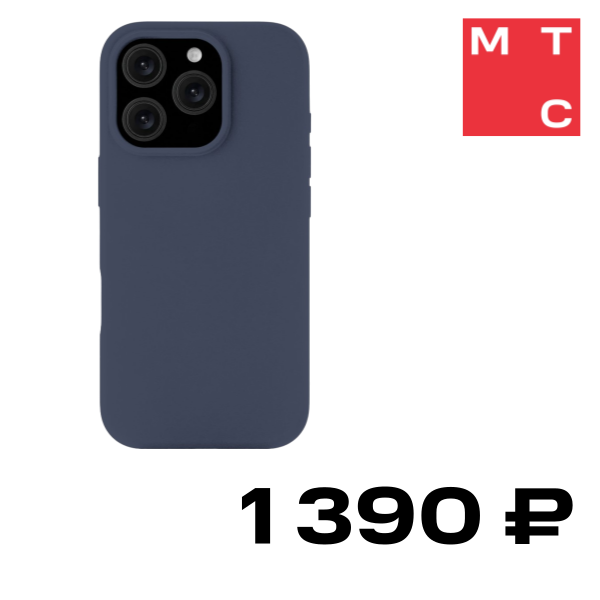 

Чехол-накладка Rocket, Silk с MagSafe для iPhone 16 Pro Max Solid Silicone Тёмно-синий