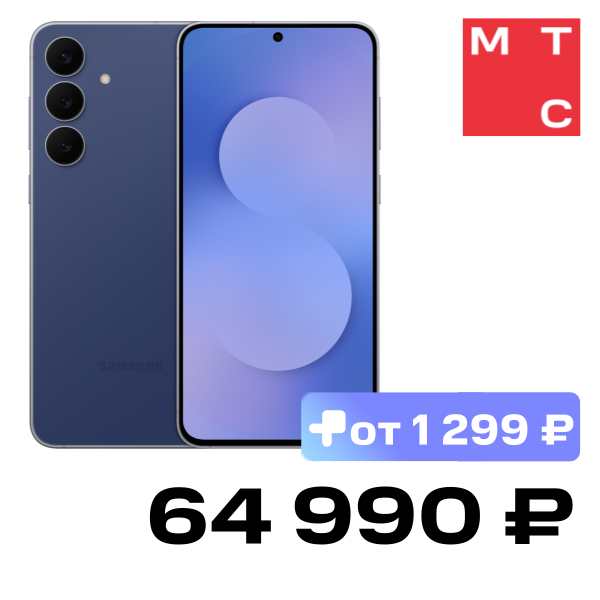 

Смартфон Samsung, Galaxy S25 FE 8/512 Гб 5G Dual sim Синий