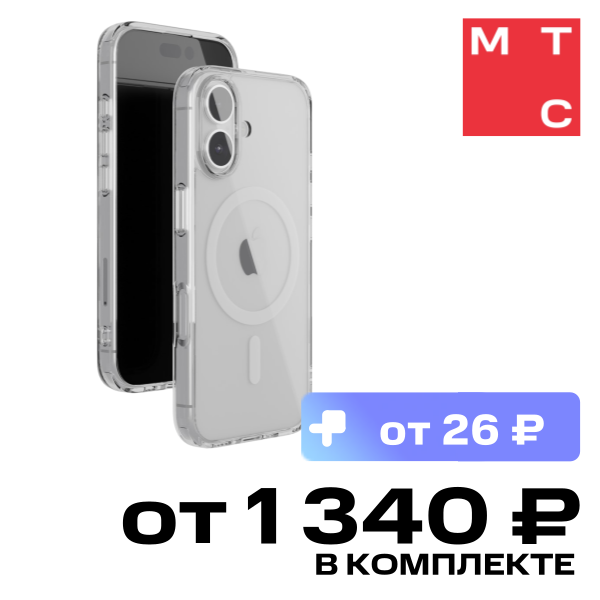 

Чехол-накладка VLP, Air Case с MagSafe для iPhone 16 Прозрачный