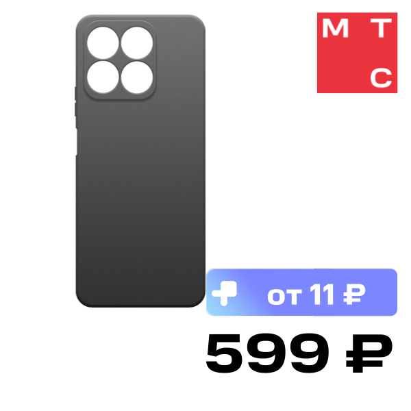 

Чехол-накладка Borasco, HONOR X8a Microfiber Черный