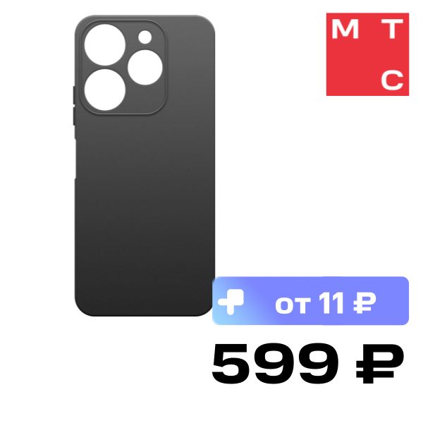 

Чехол-накладка Borasco, для Tecno Spark 10 Pro TPU Черный