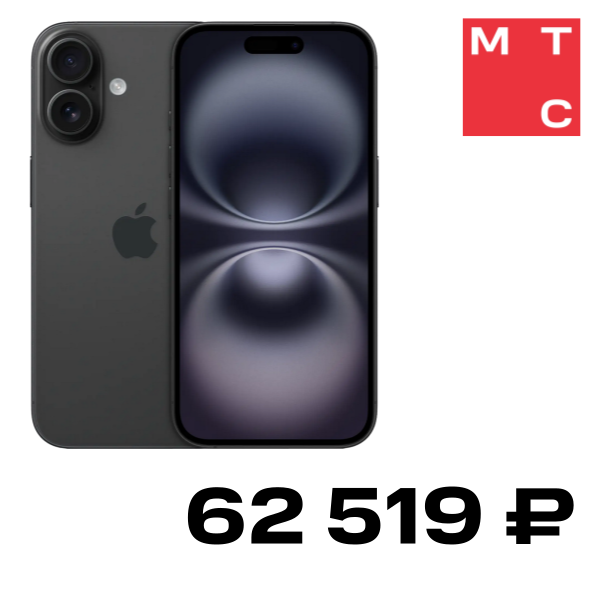 

Смартфон Apple, iPhone 16 Plus 128 Гб Черный Б/У "Отличное состояние"
