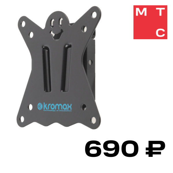 

Кронштейн Kromax, Casper-100 для ТВ настенный 10-32" Black