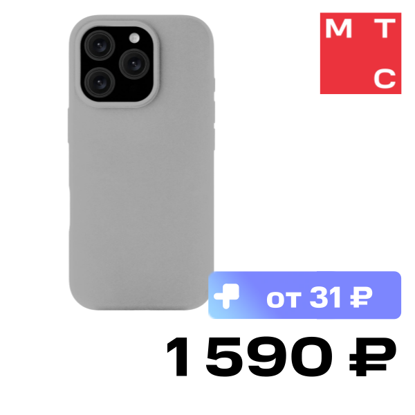 

Чехол-накладка Rocket, Silk с MagSafe для iPhone 16 Pro Max Solid Silicone Серый