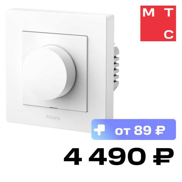 

Умный диммер Aqara, H2 EU Белый (KD-R01D)