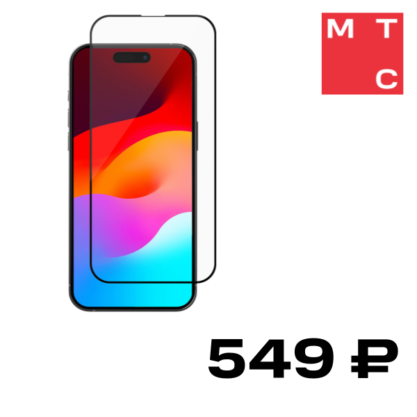 

Стекло защитное Rocket, Air Cover 2.5D для iPhone 15 Plus Черная рамка