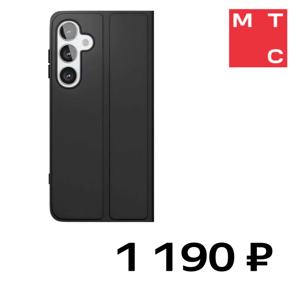 

Чехол-книжка VLP, Book Case с MagSafe для Samsung Galaxy S24 FE Черный