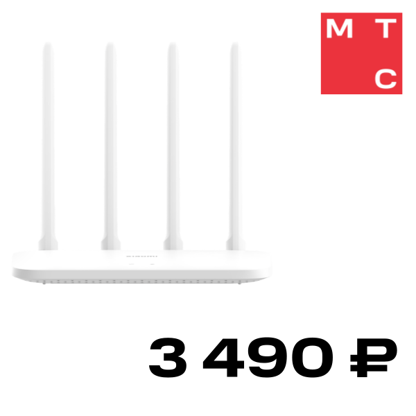 

Маршрутизатор Xiaomi, Router AC1200 RU Белый