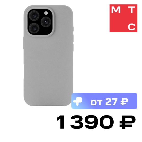 

Чехол-накладка Rocket, Silk с MagSafe для iPhone 16 Pro Max Solid Silicone Серый