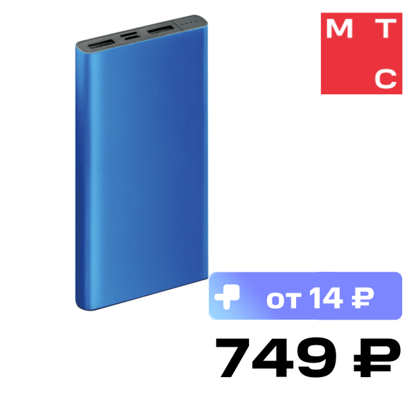 

Внешний аккумулятор Akai, BE-10003 10000 mAh Blue
