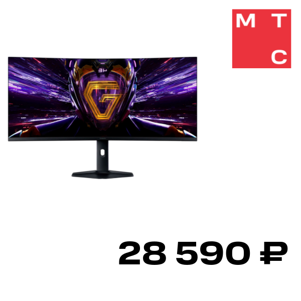 

Монитор Xiaomi, Curved Gaming G34WQi 34" 2026 Черный
