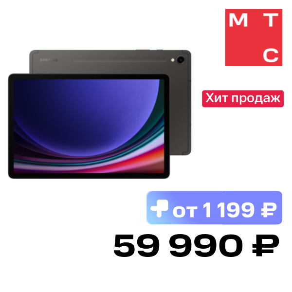 Планшет Samsung Galaxy Tab S9 12/256GB Wi-Fi Графит + стилус