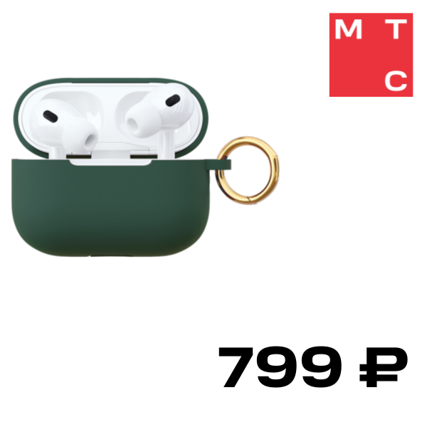 

Чехол VLP, для AirPods Pro 2 Темно-зеленый