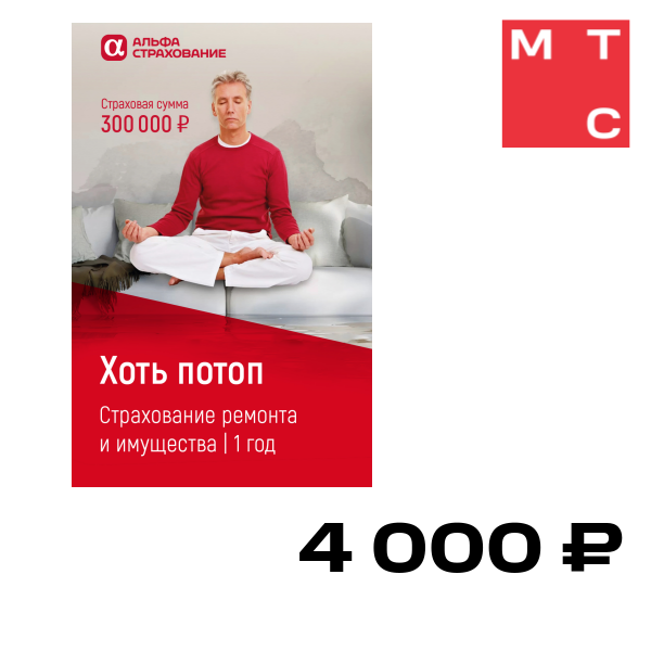 Цифровой продукт Страхование имущества "Хоть потоп!" Базовый
