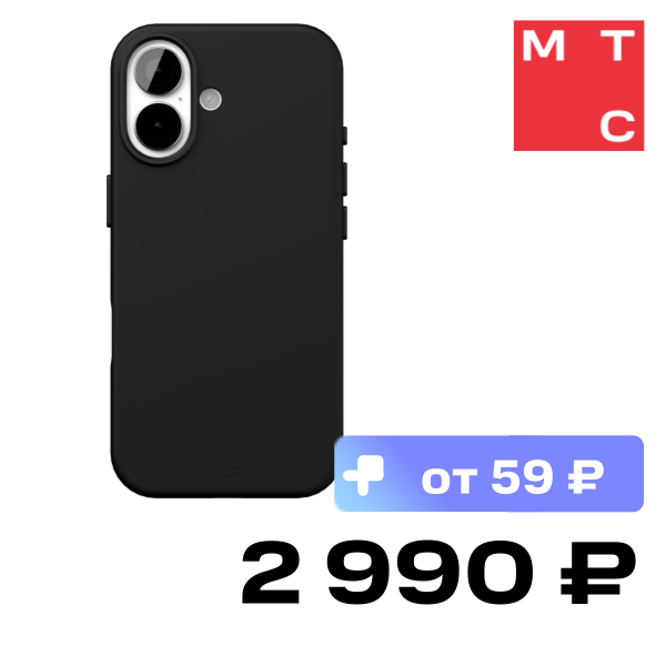 

Чехол-накладка VLP, Aster Pro Case с MagSafe для iPhone 17 Черный