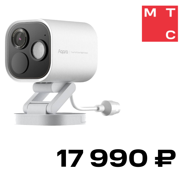 

Умная камера Aqara, 5 Pro (PoE) Белый (CH-C03D)