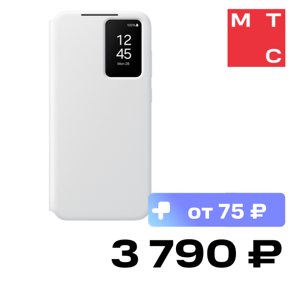 

Чехол-книжка Samsung, S24 FE Wallet Case Белый
