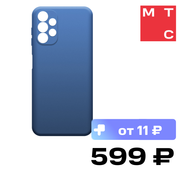 

Чехол-накладка Borasco, Samsung Galaxy A13 Microfiber Синий