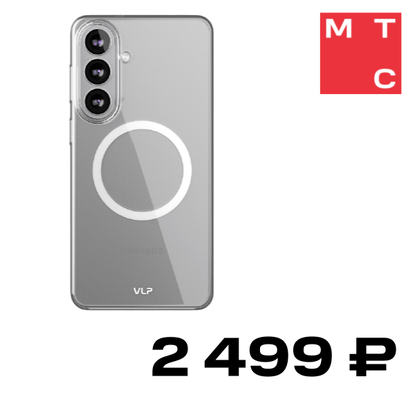 

Чехол-накладка VLP, Puro Case с MagSafe для Samsung Galaxy S26 Plus Прозрачный