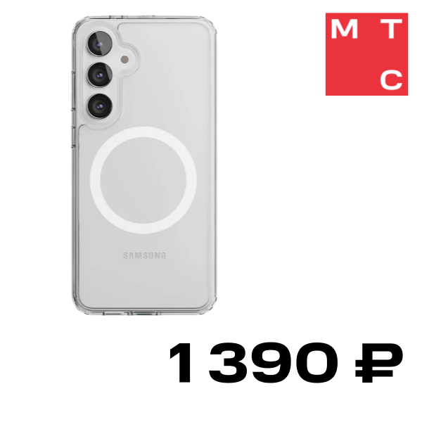 

Чехол-накладка VLP, Air Case с MagSafe для Samsung Galaxy S24 FE Прозрачный