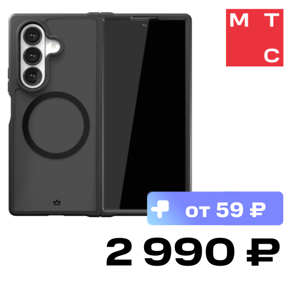 

Чехол-накладка VLP, Moon Case с MagSafe для Samsung Z Fold7 Черный